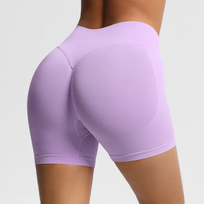 Seamless High-Waist Fitness Shorts