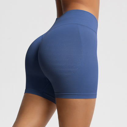 Seamless High-Waist Fitness Shorts