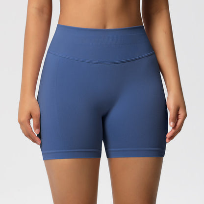 Seamless High-Waist Fitness Shorts