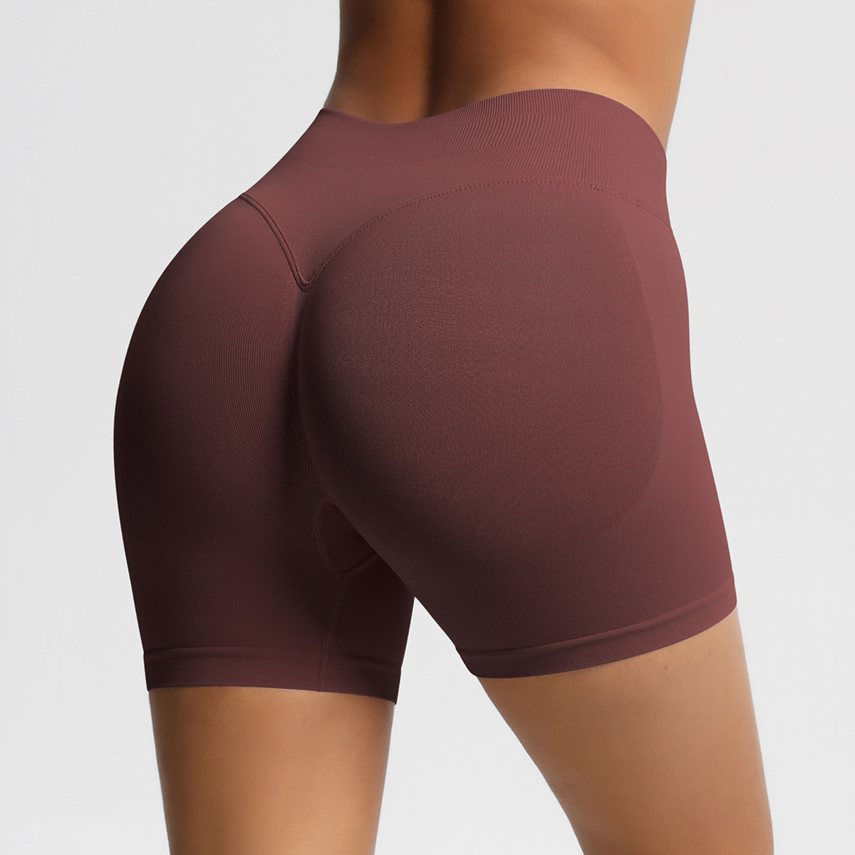 Seamless High-Waist Fitness Shorts