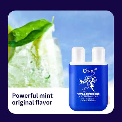Energy Stick Double Hole Energizing Energy Bar Fresh Mint Scent Refreshing Fatigue Relief Inhaler Energy Vapors Stick