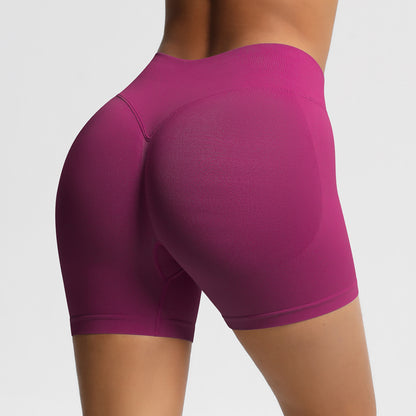 Seamless High-Waist Fitness Shorts