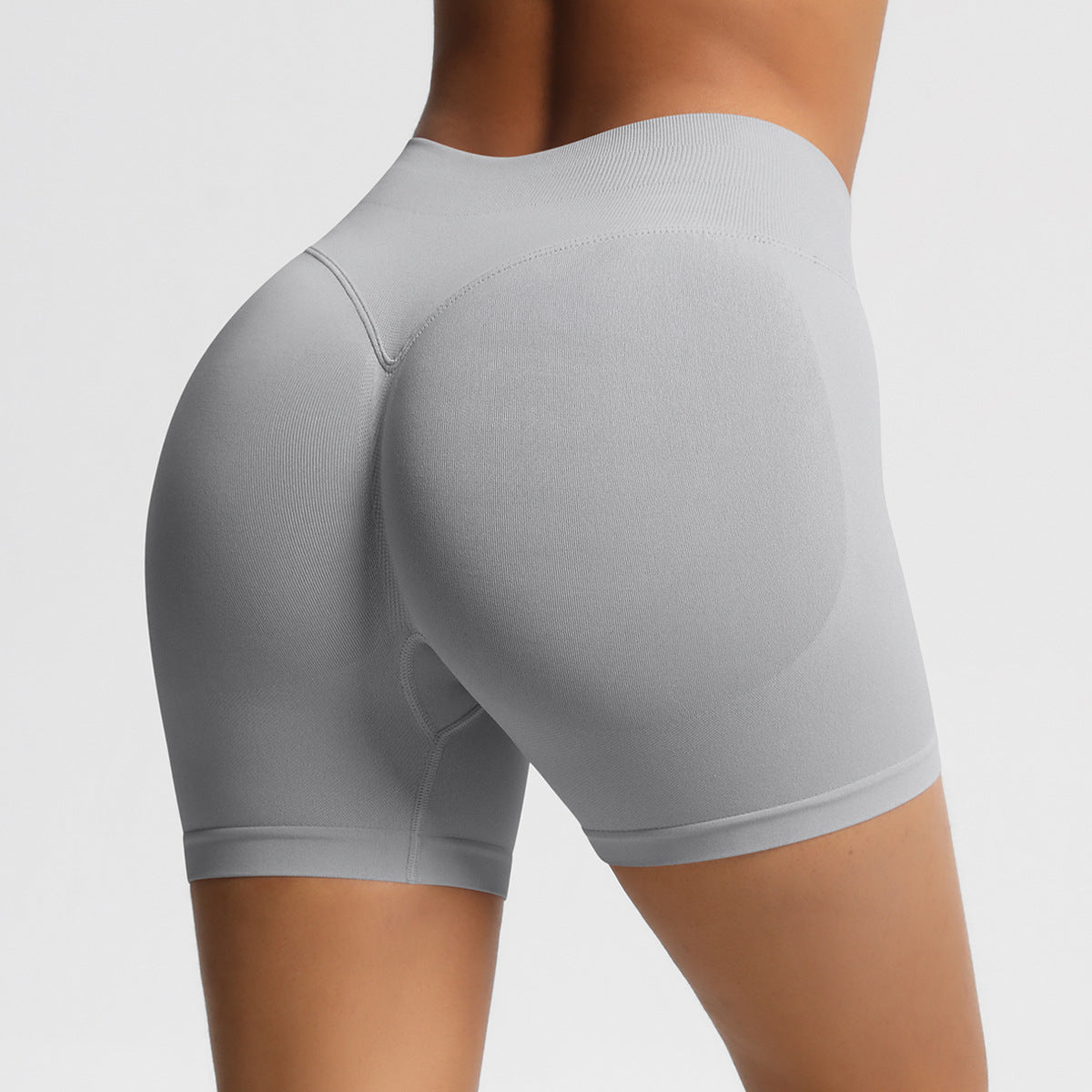 Seamless High-Waist Fitness Shorts
