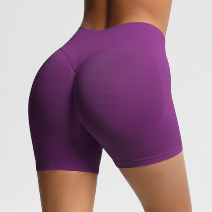 Seamless High-Waist Fitness Shorts