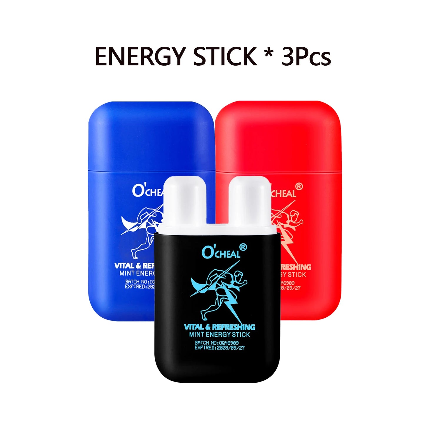 Energy Stick Double Hole Energizing Energy Bar Fresh Mint Scent Refreshing Fatigue Relief Inhaler Energy Vapors Stick