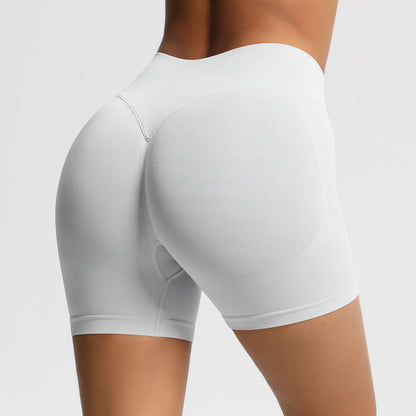 Seamless High-Waist Fitness Shorts