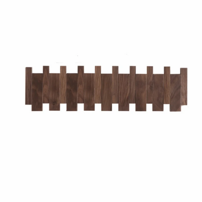Creative Wall Mounted Wood Coat Racks with 8 Hooks Piano Key Shaped Entry Door Porch Hanging Hook Art Hats Organizer Keys