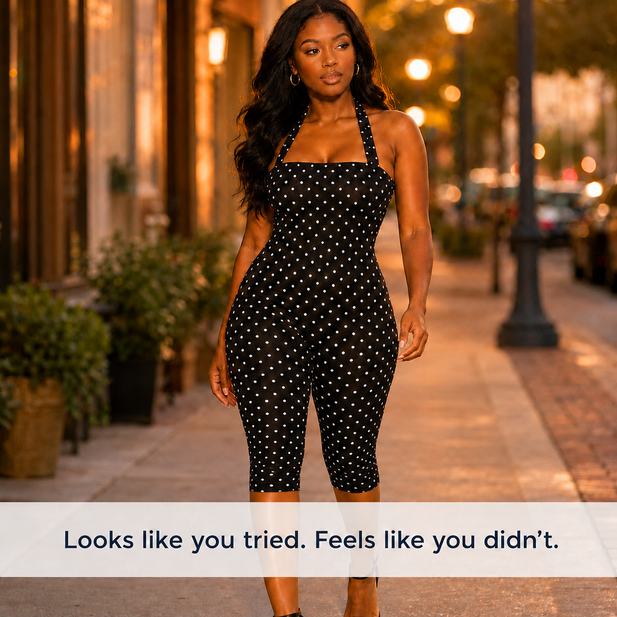 Polka Dot Halter Playsuit