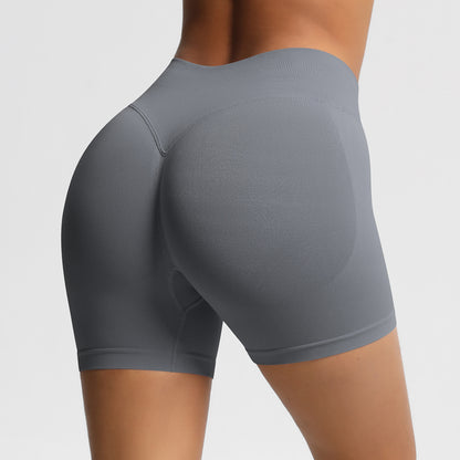 Seamless High-Waist Fitness Shorts