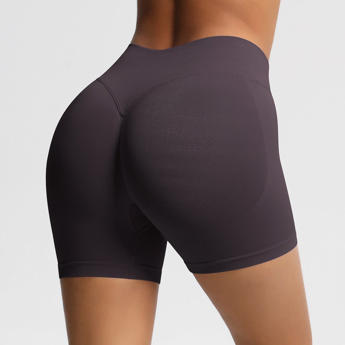 Seamless High-Waist Fitness Shorts