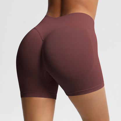 Seamless High-Waist Fitness Shorts