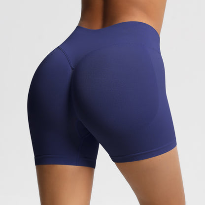 Seamless High-Waist Fitness Shorts