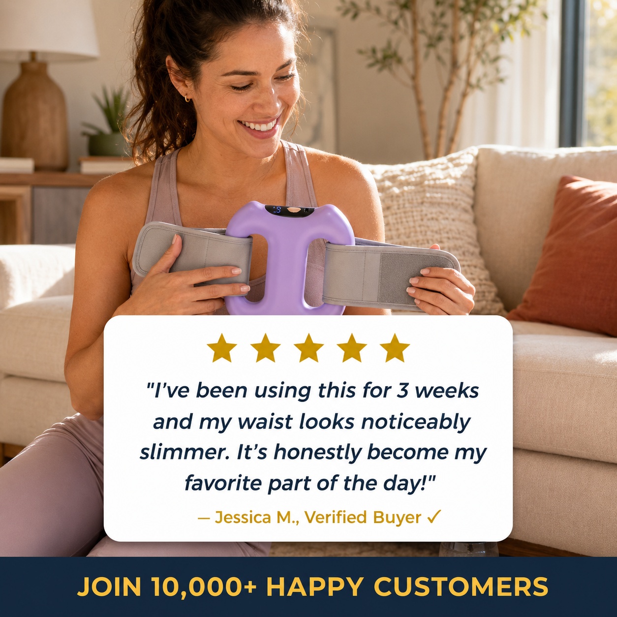 DualRing Slimming Belt — lightweight massager for daily use