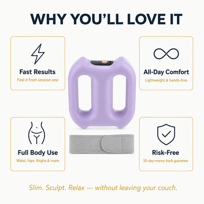 DualRing Slimming Belt — packing list contents